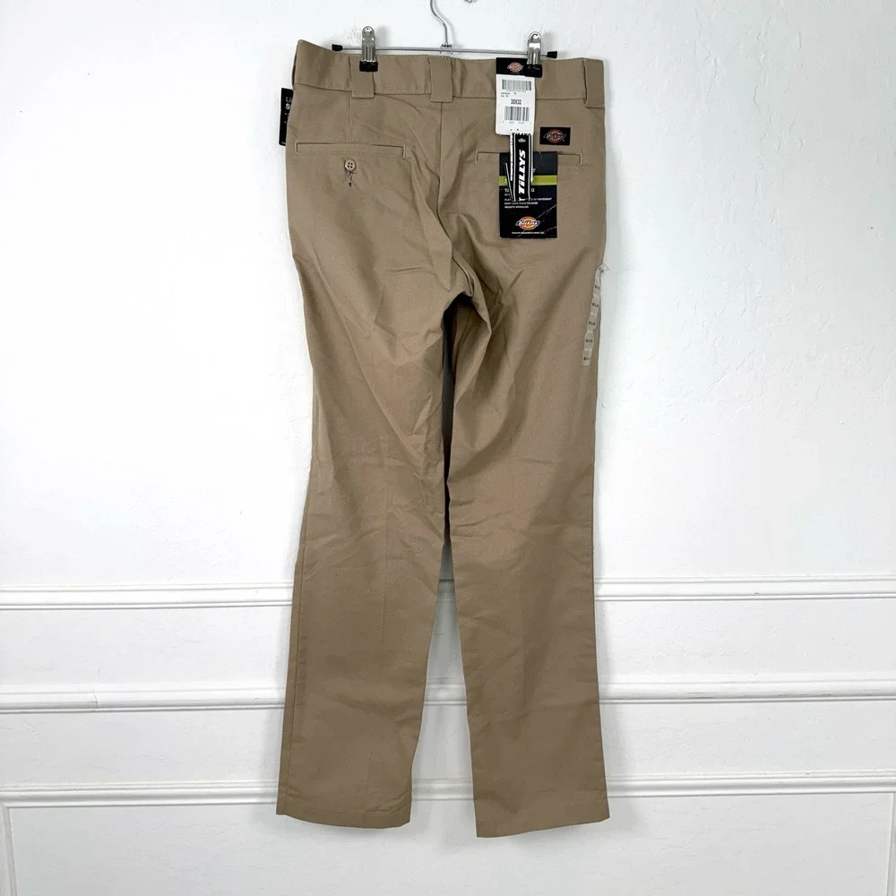 Tilly's Dickies Mens 30x32 Slim Fit‎ Khaki Chino Flex Work Utility Durable Pants